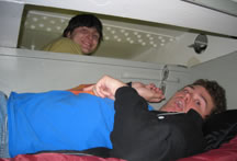 Sleeping bunks on battleship